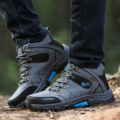 Mode Outdoor Bergbeklimmen Heren Reisschoenen Sport Hardlopen Herenschoenen Grote Maat Hoge Schacht Herfst Winter Comfortabel Dikke Zool