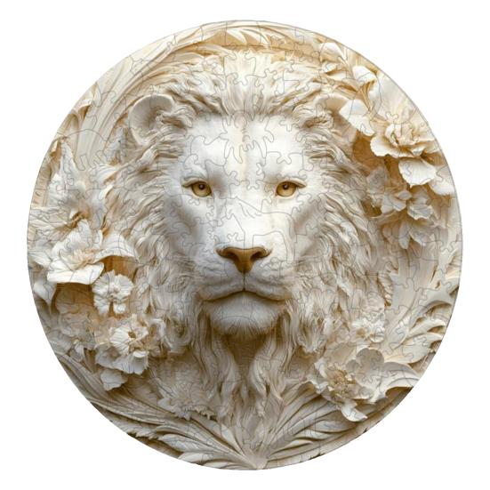 1 Set Wooden Animal Jigsaw Puzzle White Owl Lion Hummingbird Puzzle Challenge Game Educational Difficult Puzzle Toy Home Decoration