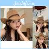 Stylish Vintage Western Cowboy Hat For Women With Wide Brim Sun Protection For Summer
