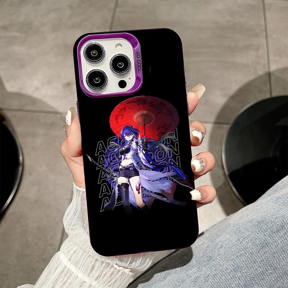 HSR Acheron Purple Translucent Mobile Phone Case for iPhone 17 16 15 14 13 12 11 X XR XS Air Pro Max Plus Colorful Cover