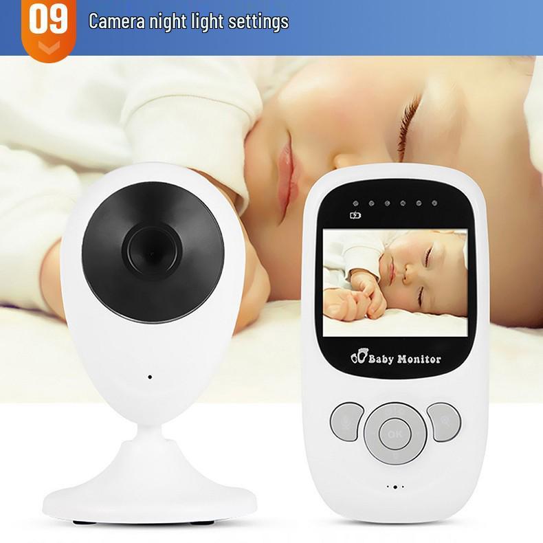 2.4-Inch Wireless Digital Baby Monitor with Temperature, Music, and Voice Control