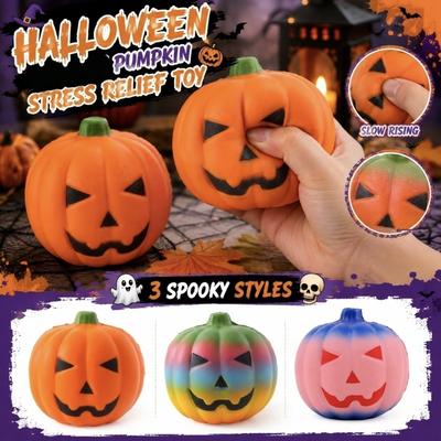 Slow Rising Pumpkin Squishy Toy Halloween Stress Relief Squeeze Soft Foam Sensory Toy for Kids and Adults