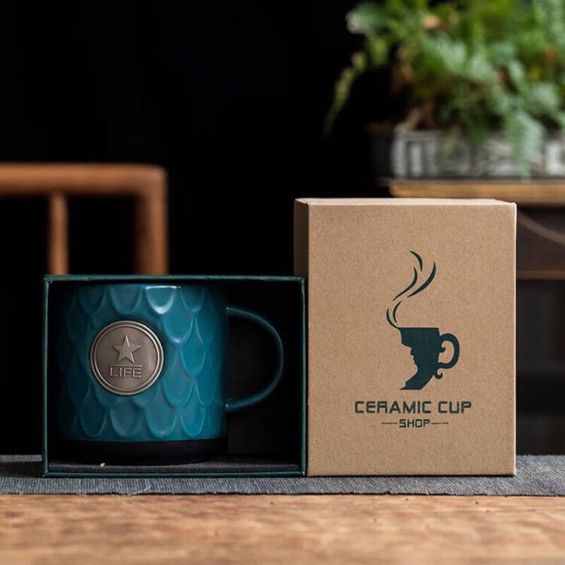 Bronze Emblem Ceramic Coffee Mug