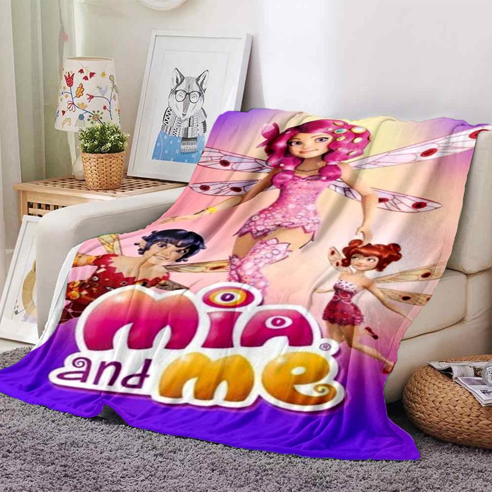 Mia and Me Print Flannel Blanket High Quality Warm Comfortable Cover for All Seasons Perfect for Gifts Home Decor