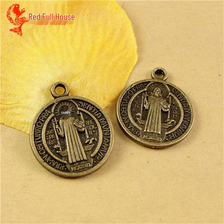 

Античный синий круглый брелок-подвеска для мобильного телефона - Ретро-украшение (50 шт.) Pendant