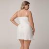 Yaoting Plus Size Satin Lace V-Neck Spaghetti Strap Nightgown for Women