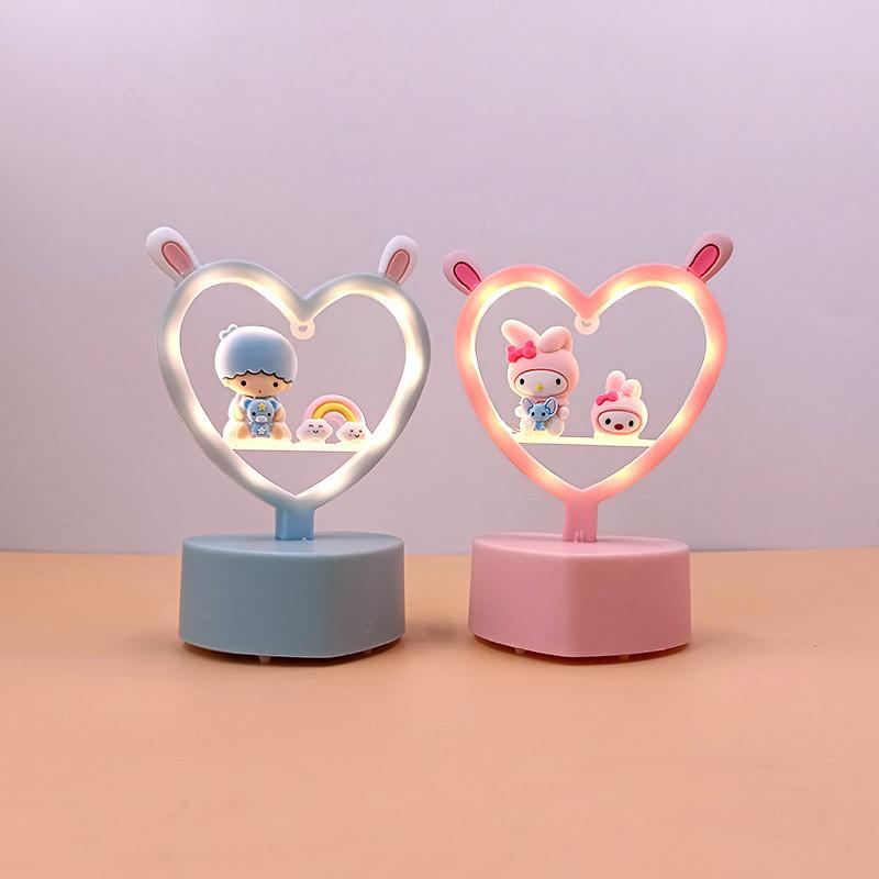 Cute Diy Bunny Ears Cartoon Led Night Light Toy For Kids Creative And Romantic Birthday Gift