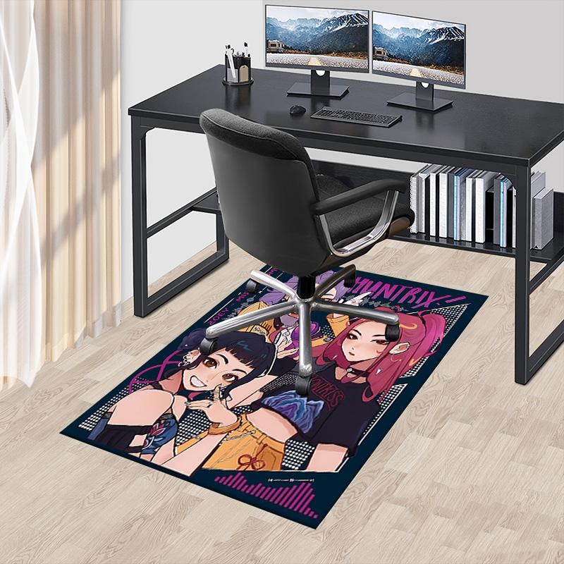 Future Bass Girls Carpet For Playroom Bedroom Living Room Sofa Home Decorkids Game Area Rug Nonslip Floor Mat