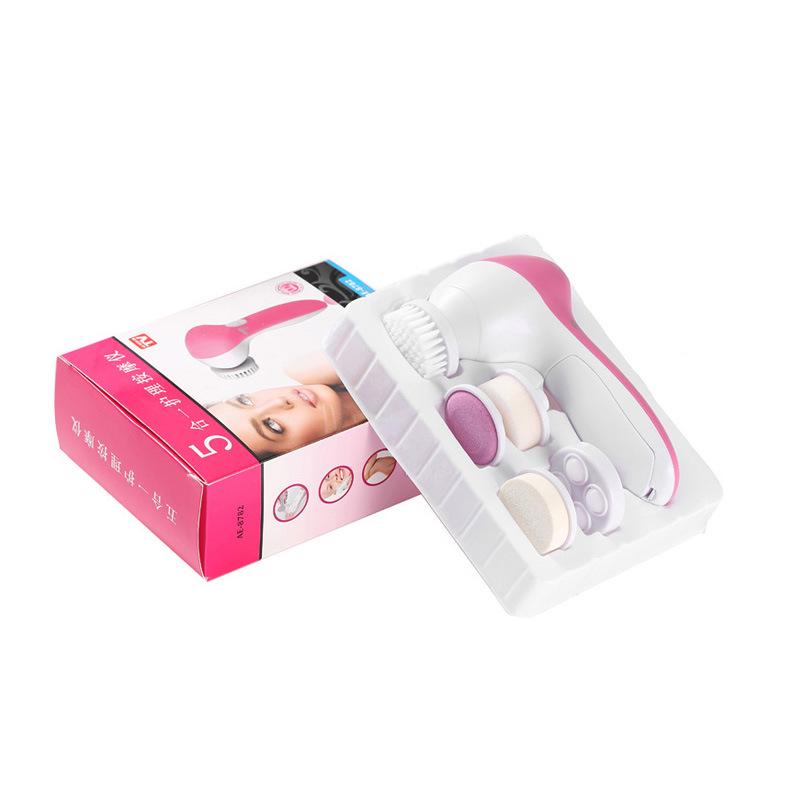 Five-in-One Electric Facial Cleansing Brush and Massager