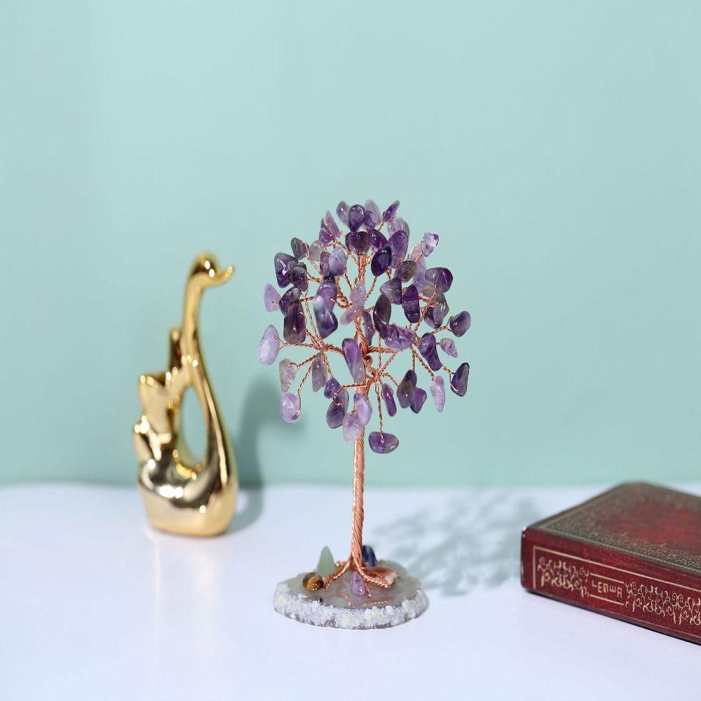 Agat Money Tree Seven Colors Feng Shui Decor Luck Birou Decor pentru birou acasă