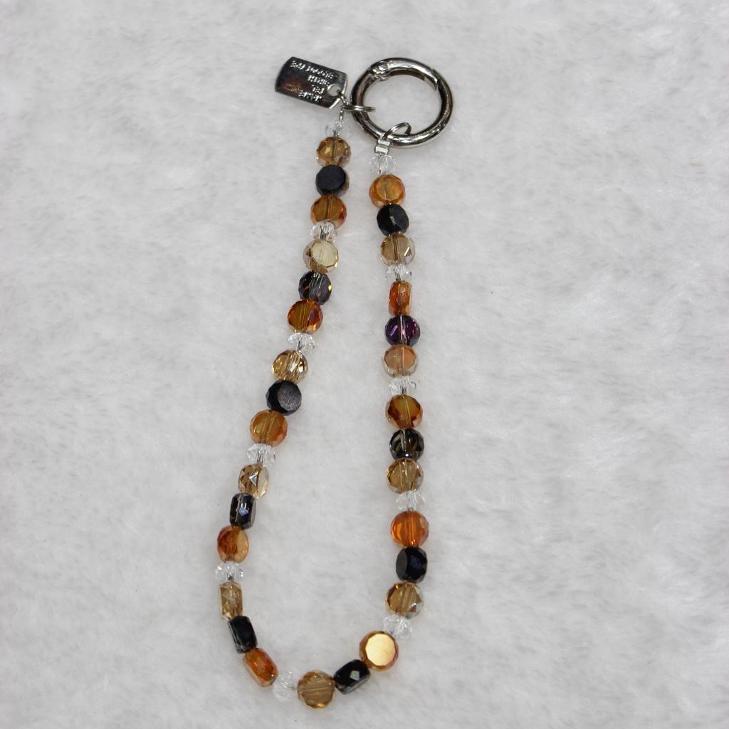 Crystal Bead Phone Lanyard Short 26cm Mobile Phone Bracelet Anti-Lost Chain