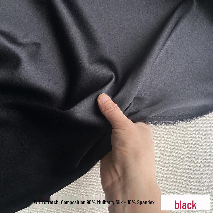 30 Momme Pure Mulberry Silk Heavy Satin Fabric for Qipao, DIY Clothing, Embroidery, and Formal Wear.