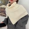 Pullover Knitted Shawl Warm Neck Wraps Elegant High Neck Scarf  Student