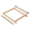 Natural Wood Machine Toy for Children Handmade Tapestry Weaving Craft Set Safe Portable Creative Fun