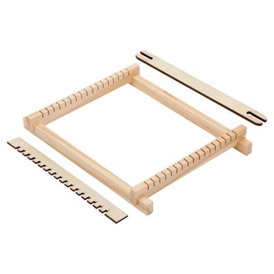 Natural Wood Machine Toy for Children Handmade Tapestry Weaving Craft Set Safe Portable Creative Fun
