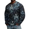 Men's Long Sleeve Shirt Loose Fit Casual Top for Halloween