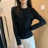 Women's Cotton Slim Fit Crew Neck Long Sleeve Base Layer Tee for Autumn