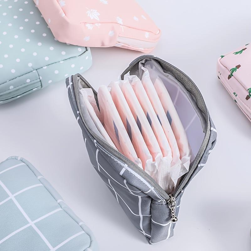 1pc Portable Sanitary Napkin Storage Bag - Girls' Cosmetic Lipstick Pouch with Travel Headset Coin Organizer - Convenient and Discreet Storage for P