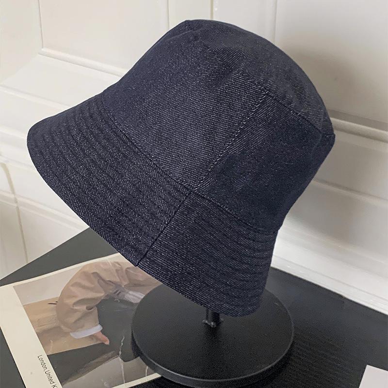 Retro Double-sided Can Wear Denim Bucket Hat Women's Summer Face Small Versatile Bucket Hat Sunshade Sunscreen Basin Hat