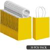 Qiqee 24PCS Medium Gift Bag with Handles Bulk 11"x5"x8" Gift Bags Bright Yellow Bags Multiple Uses (Medium Size)