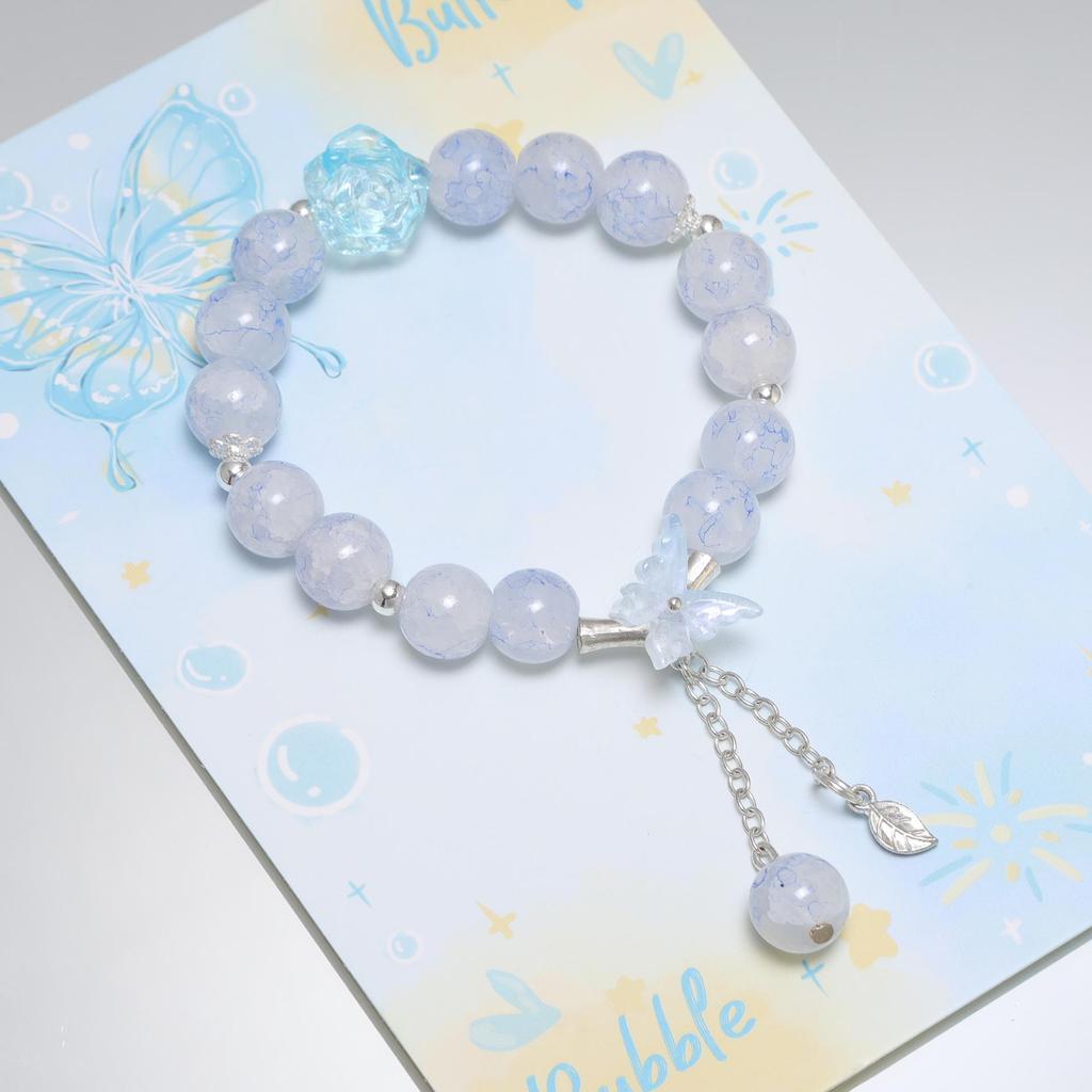 Mori Style Mermaid Crystal Bracelet - Sweet, Versatile Design for Women, Students, and Best Friends.