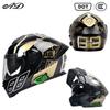 Bluetooth-Enabled Full Face Motorcycle Helmet With Dual Visors DOT 3C Certified All-Season Flip-Up Design Men Women