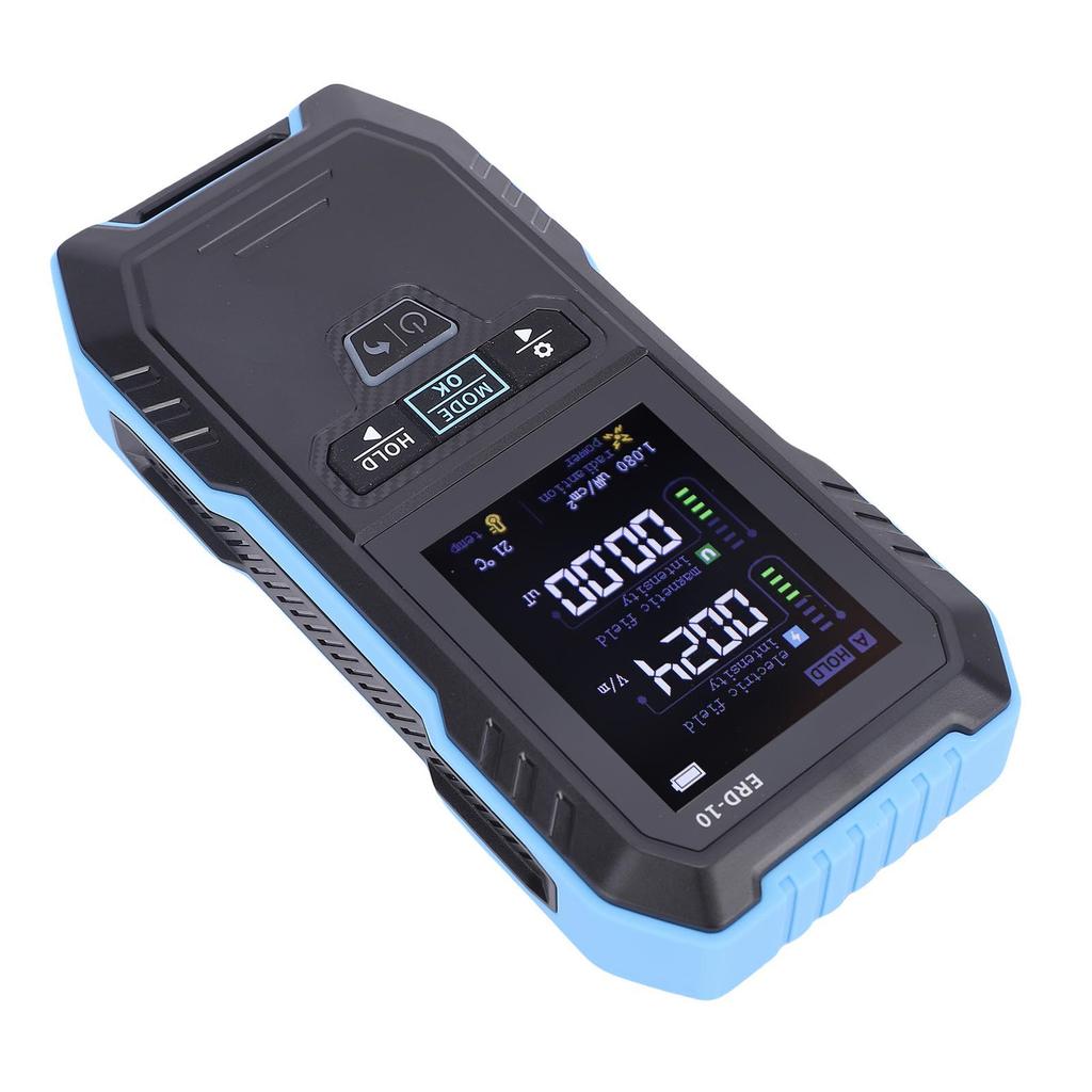 Electromagnetic Field Meter 4 in 1 Electric Magnetic Field Radio Frequency Temperature Detector EF MF RF Meter with