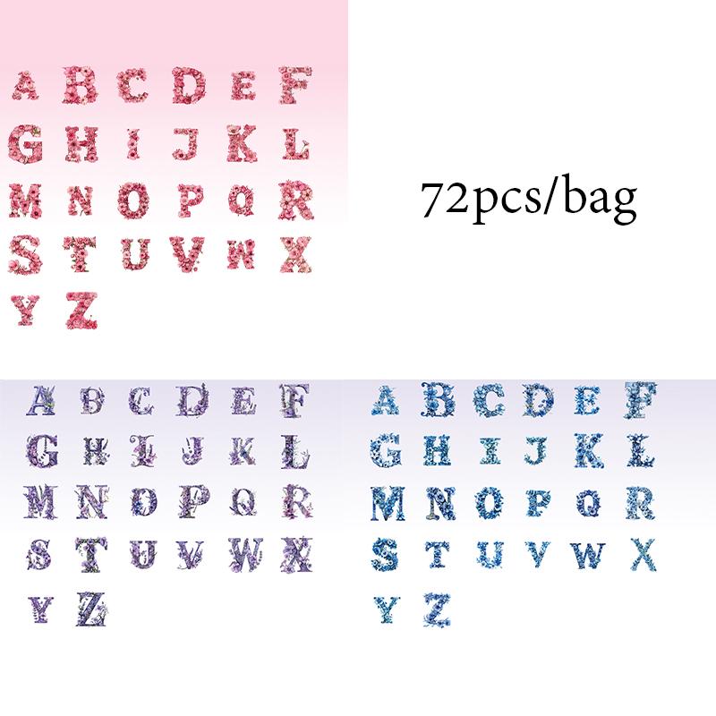 

78sheets/bag Flower Word Collection Series Sticker DIY Handbook Scrapbook Phone Case Photo Frame Calendar Decorate
