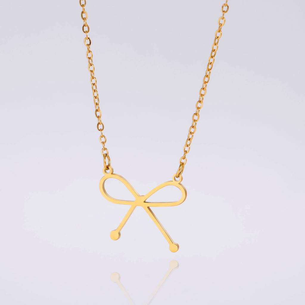 Bow Necklace for Women Gold Silver Bow Necklace Fashion Bow Pendant Necklace Bow Necklace Jewelry Perfect Jewelry for Women
