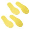 2Pair Foot Shaped Floor Markers PVC Non Slip Educational Footprint Markers for Preschool Classroom Kindergarten Yellow