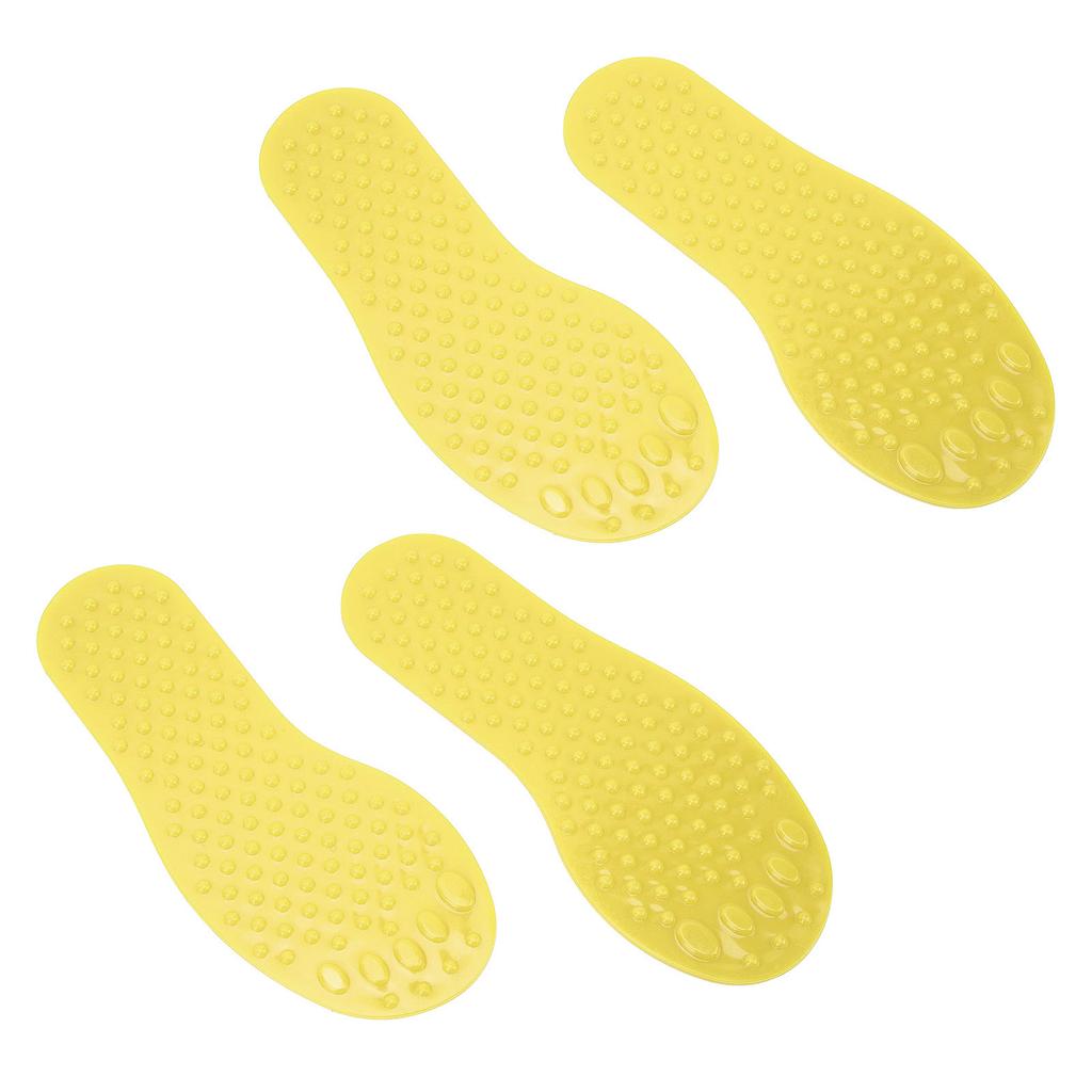 2Pair Foot Shaped Floor Markers PVC Non Slip Educational Footprint Markers for Preschool Classroom Kindergarten Yellow