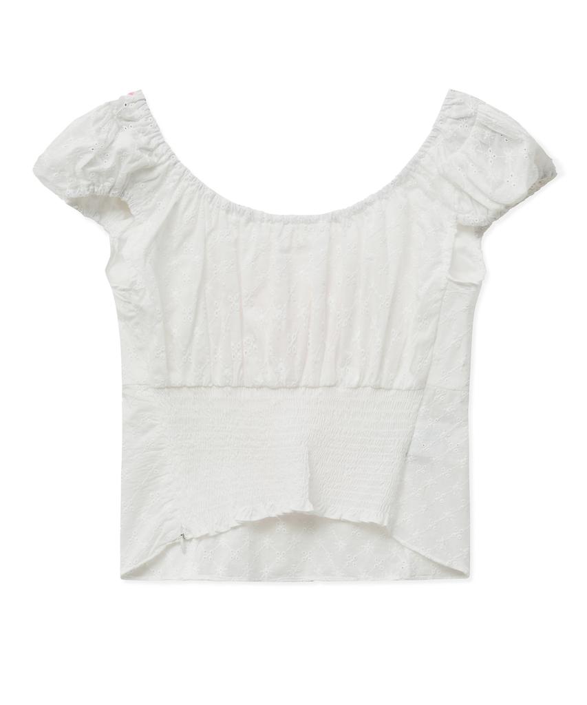 MIDNIGHT MOVE Vt Lace Top (White)