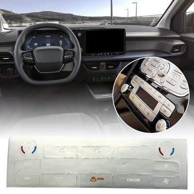 1 Pz Auto Aria Condizionata AC Controllo Clima Pulsante Riparazione Adesivo Decalcomania Argento/Nero Adesivi AC per Auto per FORD S-Max Per Mondeo Q5V0