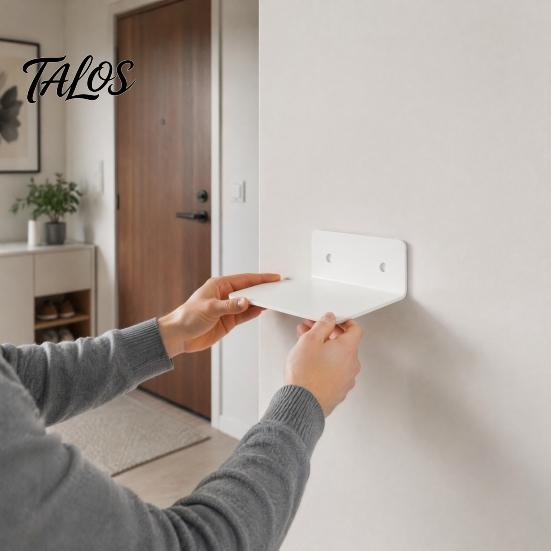 Modern Home Decor Wall Accessories Mounted Floating Shelves Set, Durable Acrylic Ledge Shelves, Space Adhesive for Figures Saving Storage Security