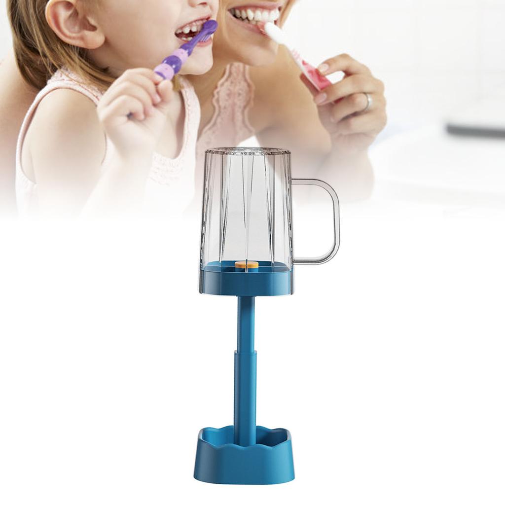 Covered Rinse Cup Multifunctional Toothbrush Holder with Cup Cover Handle for Home Travel