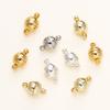 4/6pcs/pack 8*14MM 14K/18K Gold Plated Brass Magnetic Bracelet Clasp Beads for Handmade DIY Jewelry Making Accessories