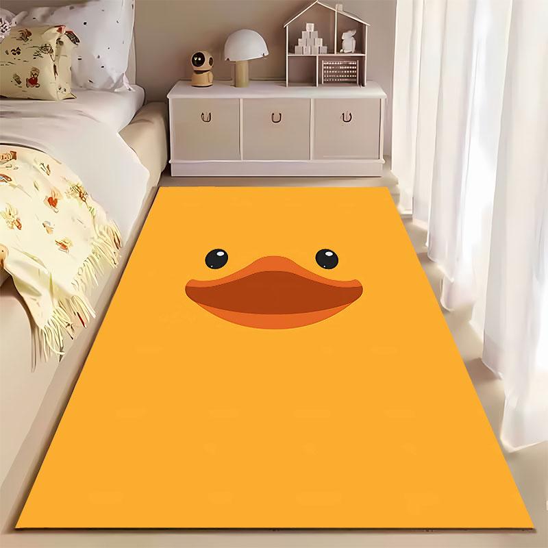 Cute Cartoon Duck Face Carpet Suitable As a Non-slip Mat for the Living Room or Bedroom Sofa