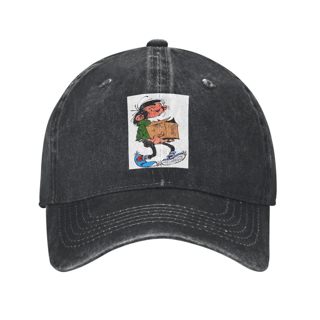 Gaston Lagaffe Big Ben Head Denim Cap Casual Baseball Caps Adjustable Hat Summer Unisex Baseball Hats