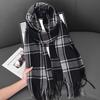 Korean Style Striped Plaid Scarf Women Soft Warm Thick Winter Shawl