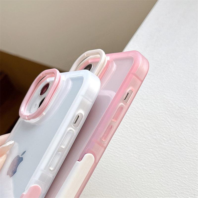 Shockproof Clear Kickstand Phone Case For Iphone 14 Pro Max 13 12 11 Pro Max 14 Plus Lens Protection Silicone Bumper Back Cover