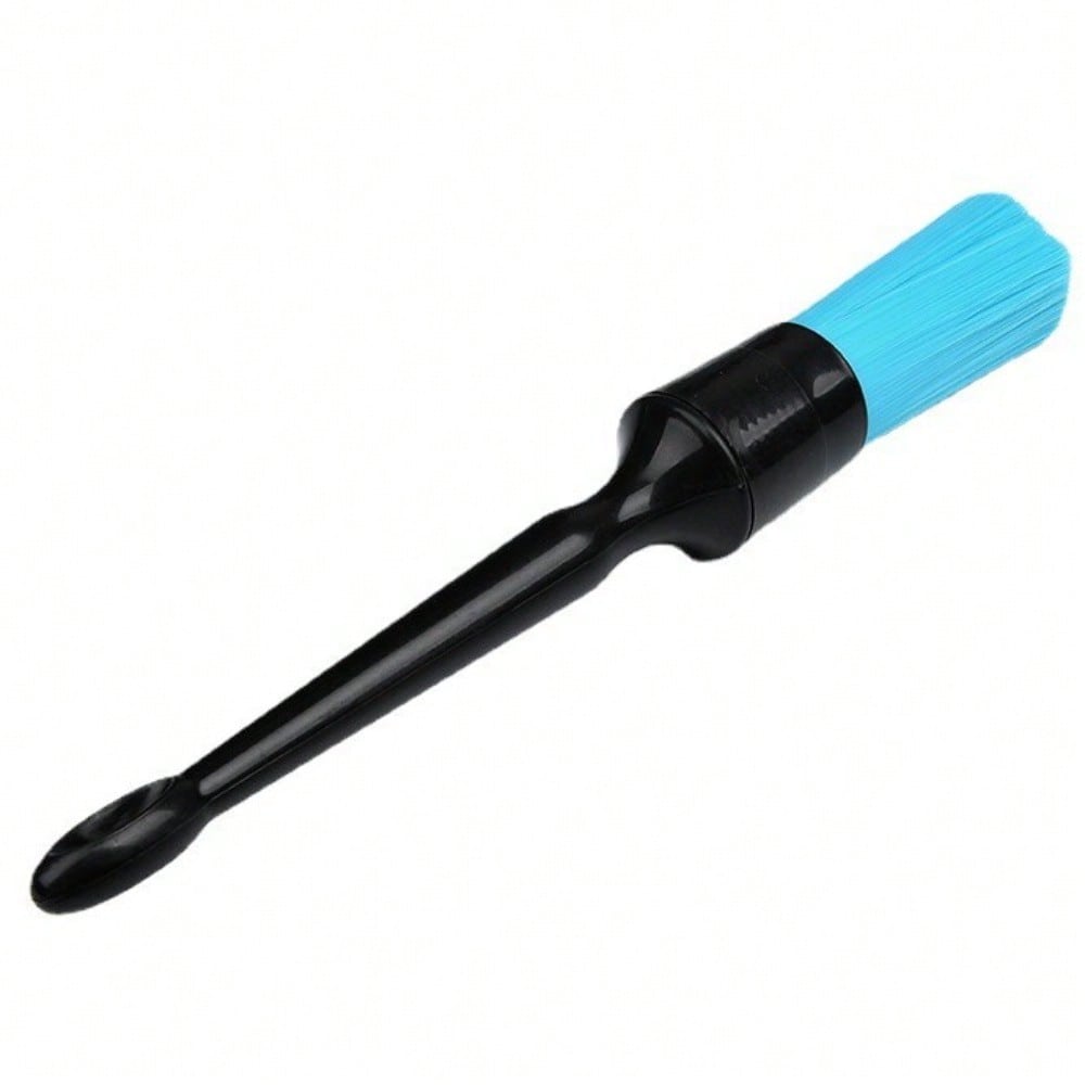 Perfect For Removing Dust And Dirt From Wheel Hubs, Corners, Grilles, Air Vents, And More! - Deep Cleaning Car Brush With Blue Hard Bristles