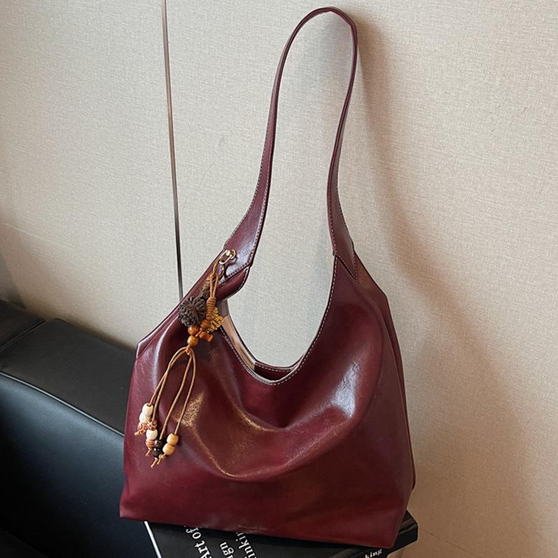 Lazy wind bag women's large-capacity new casual shoulder messenger bag high value simple commuter tote bag