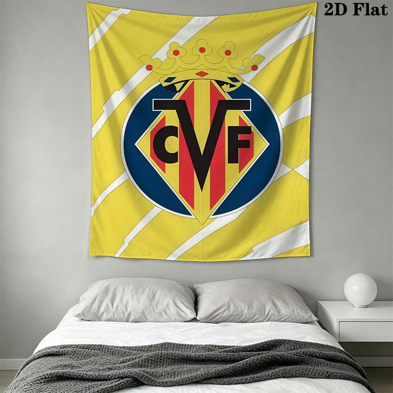 Villarreal CF logo Wall Hanging Printed Fabric Blanket Decorative Tapestries for Bedroom Living Room Home Decor
