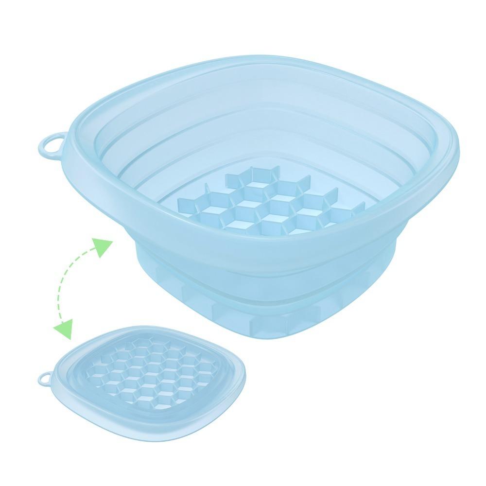 Built-in Ice Tray Portable Ice Basin Foldable Skincare Washbasin Face Dipping Bowl  for Women Girls