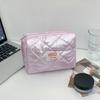 Quilting Women's Cosmetic Pouch Large Capacity Travel Storage Bags Simple Plaid Ladies Clutch Handbags Big Toiletry Bag
