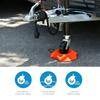 Trailer Caster Wheel Support Base with Curved Center Area, Orange Plastic Tongue Wheel Dock with Pull Rope for Campground and Garage Parking