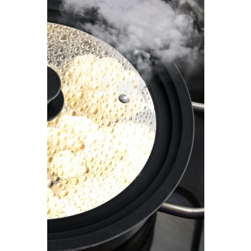 Every U. Silicone Glass Pot Lid, Frying Pan Cover with Steam Vent, Induction and Gas Compatible, PFAS-Free (Compatible with 26cm, 28cm, and 30cm Pots)