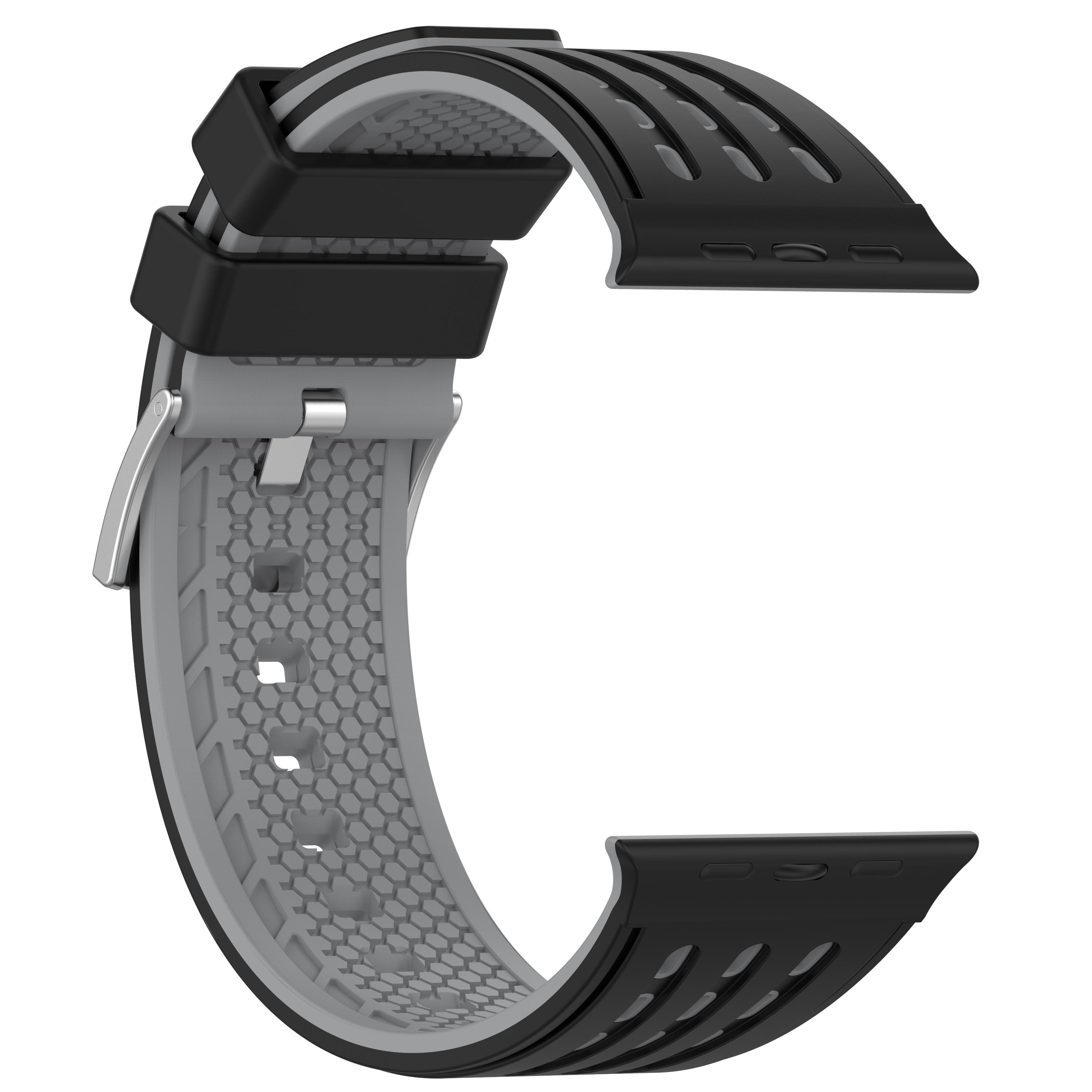 

Two Color Silicone Strap For Iwatch Ultra 3/2 49mm 42 44 45 46mm Elastic Sport Band For Apple Watch Series 11 10 9 8 7 6 5 4 se 42mm for 3 2 1