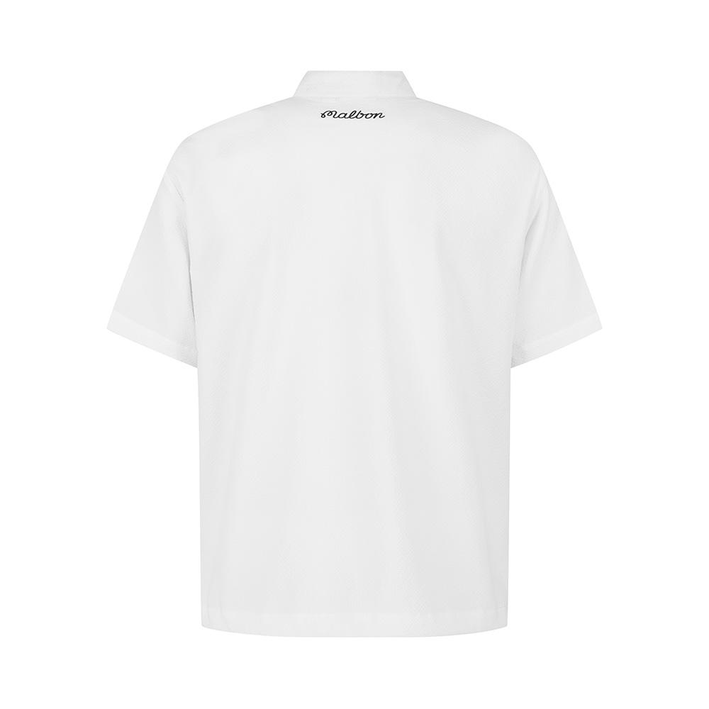 MALBON GOLF Seersucker Anorak Off White (Man)