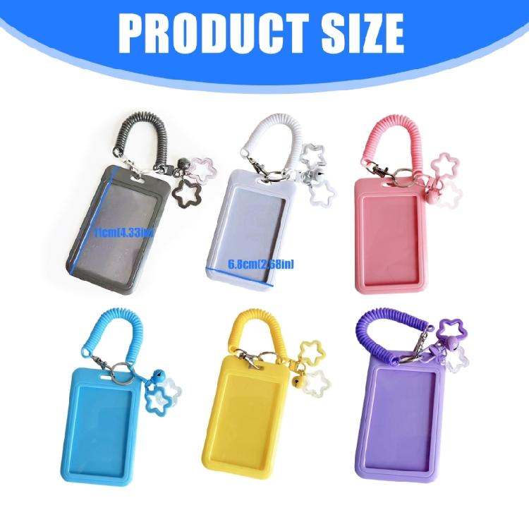 Pack of 4pcs Star Shaped Keychain Card Pocket Secure Lock Lightweight Portable Multiple Colors Plastic Construction